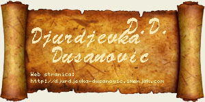 Đurđevka Dušanović vizit kartica